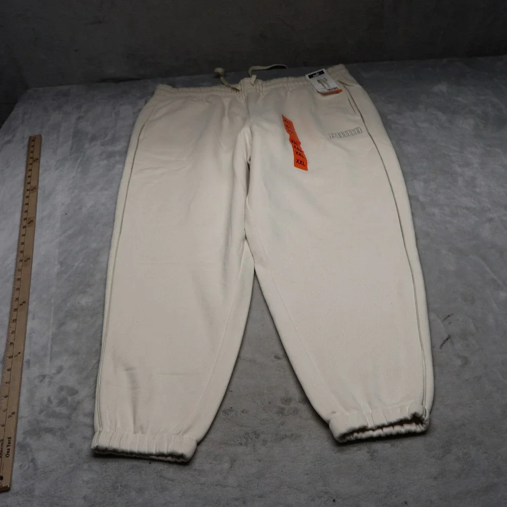 Puma Fleece Jogger Womens XXL Cream Soft Athletic‎ Loungewear Comfort 39x29 NWD